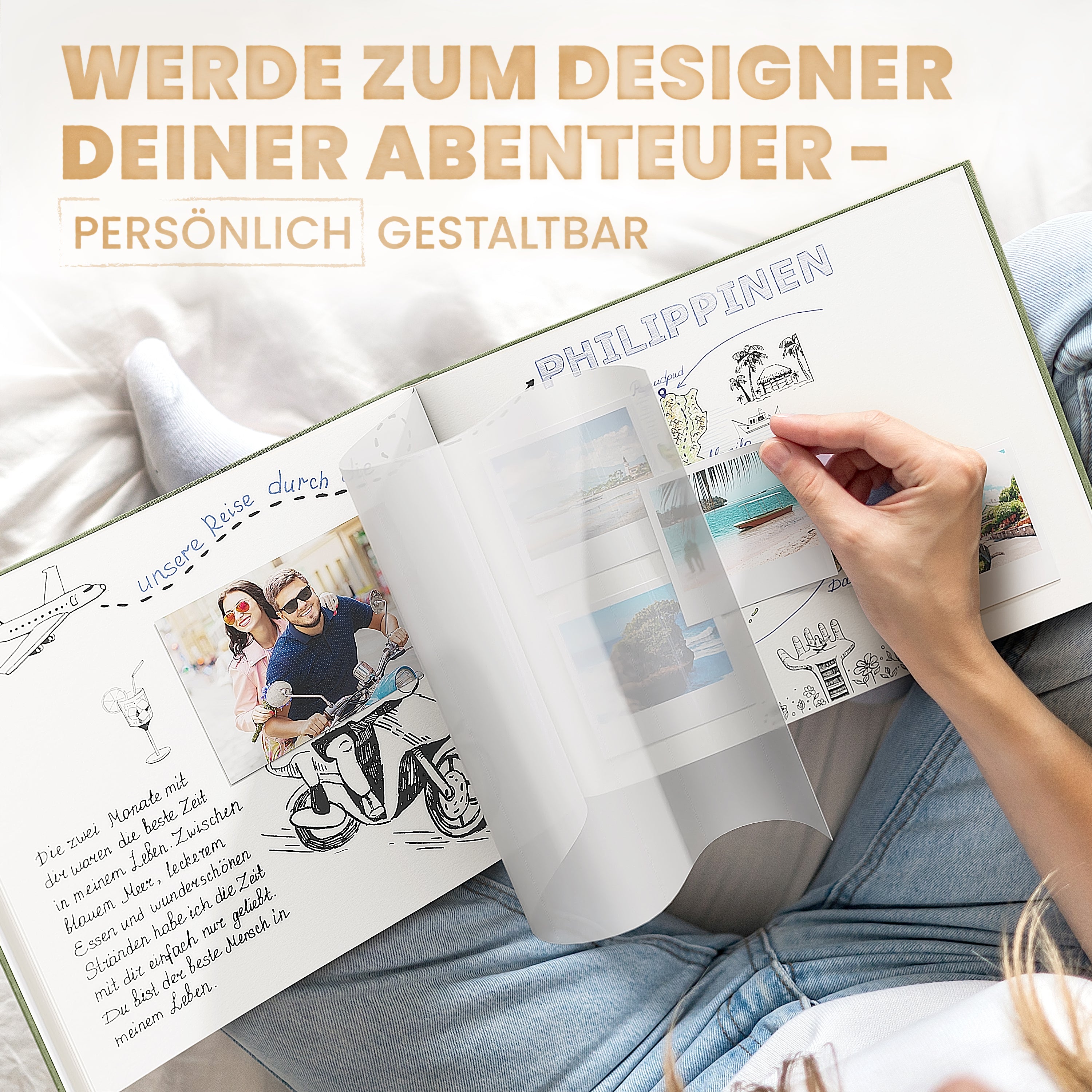 Fotoalbum und 75x Fotoabzügen in allen Farben